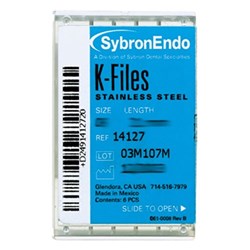 K FILES 25mm Size 50 Yellow Pack of 6