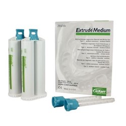 Kerr Extrude - Polyvinylsiloxane Impression Material - Medium Wash - Green - Twin Pack - 50ml Cartridges, 2-Pack