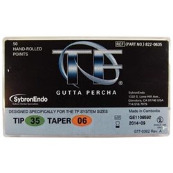 Kerr TF Gutta Percha Points - Size 35 .06, 50-Pack