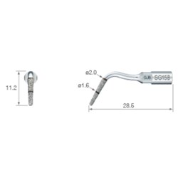 SG15B Implant PrepTip Diamond Dia tip end1.3mm for VarioSurg