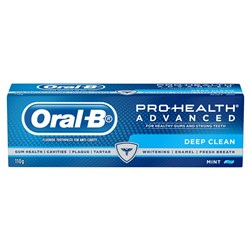 Oral B Pro Health Advance Toothpaste - Deep Clean - 110g, 12-Pack