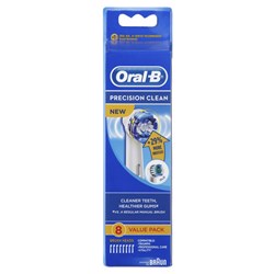 ORAL B Precision Clean Refill Brush Head Pack of 8