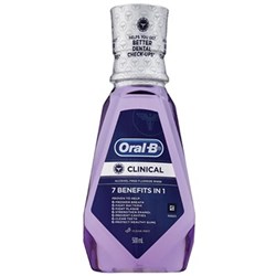 ORAL B Clinical Rinse 7 benefits in 1 Rinse 500ml Mint