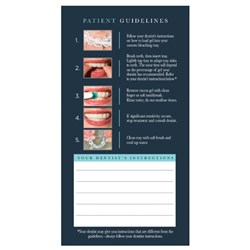 Patient Instruction Card White Dental Beauty