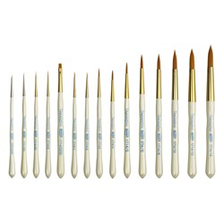 TAKANISHI Brushes Sizes 1-0 2 4 6 8 Pack of 6