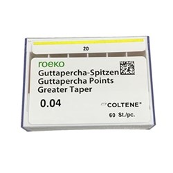 ROEKO GP Points Greater Taper Size 20 0.04 Taper Box of 60