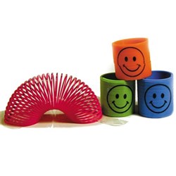 Mini Slinky with Faces Assorted Colours 48 Pack