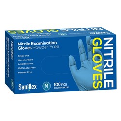 Saniflex Nitrile PF ExamGloves Medium Box of 100