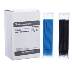 Ultradent Micro Applicator Brush - Blue and Black, 400-Pack