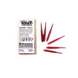 KODEX Minikin Drills 0.425 x 1.5mm Red Long Shank Pack of 6