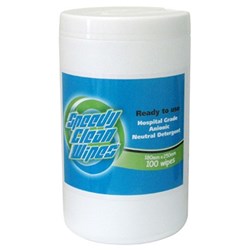 SPEEDY CLEAN WIPES Canister of 100 Neutral Detergent Wipes