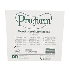 Mouthguard PROFORM Blank Green & White Sheet