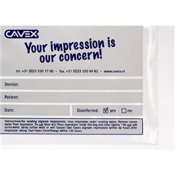 Cavex ImpreSafe Plastic Bags Ziplock Bag of 50 270x210x20mm