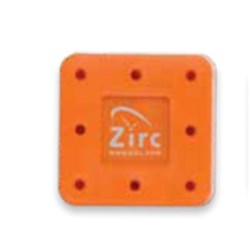 Zirc Magnetic Bur Block - Small - 8 Holes - Red