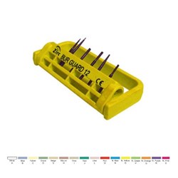 Zirc Steri Bur Guard - 12 Holes - Neon Yellow