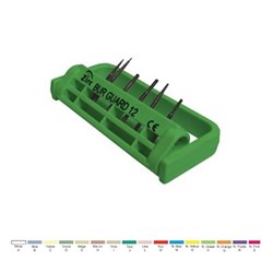 Zirc Steri Bur Guard - 12 Holes - Neon Green