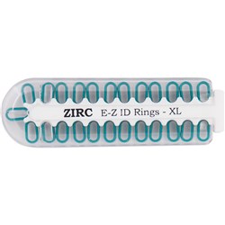 E Z ID Rings for Instruments XLarge Teal Pack of 25