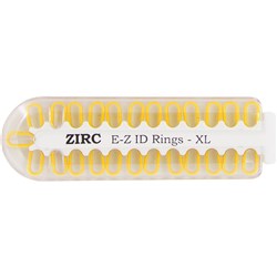 E Z ID Rings for Instruments XLarge Neon Yellow Pack of 25