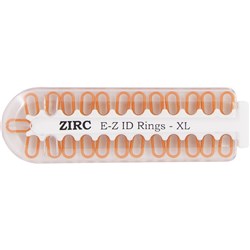 E Z ID Rings for Instruments XLarge Neon Orange Pack of 25