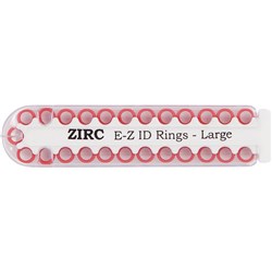 E Z ID Rings for Instruments Large Red Pack of 25