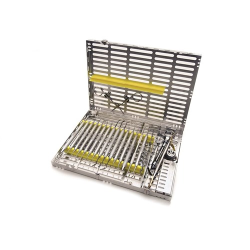 HuFriedyGroup IMS Signature Series Cassette - 16 Instruments - Yellow
