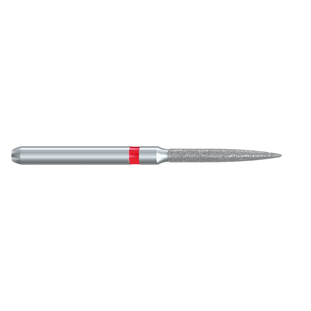 LANJING Dental Diamond Flame Bur 863/012F - Fine Grit Red, FG (Friction Grip) - View #3
