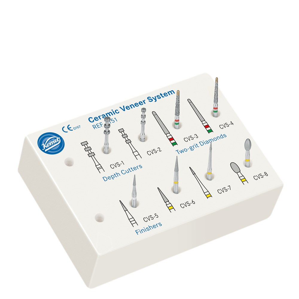 Komet CVS Set - 4151 - for Ceramic Veneers - High Speed, Friction 