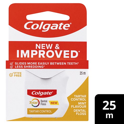 CG-1222780N - Colgate Total Tartar Control Dental Floss 25m x 6