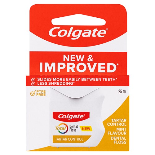 CG-1222780N - Colgate Total Tartar Control Dental Floss 25m x 6