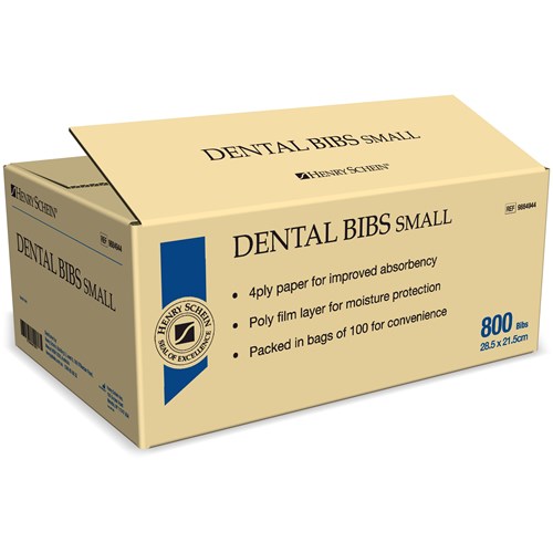 HS-9884944  Dental Bibs Small 4ply paper 28.5 x 21.5cm CTN of 800