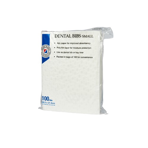 HS-9884944 HENRY SCHEIN Dental Bibs Small 4ply paper 28.5 x 21.5cm 