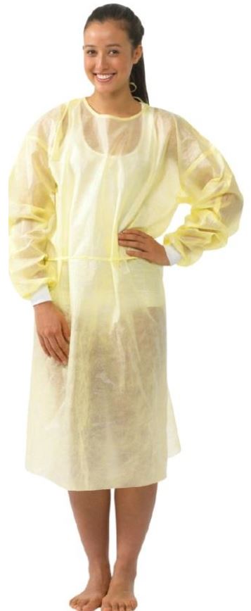 AX-PA64002Y - Suresafe Impervious Isolation Gown Yellow Knit Cuff 50 ...