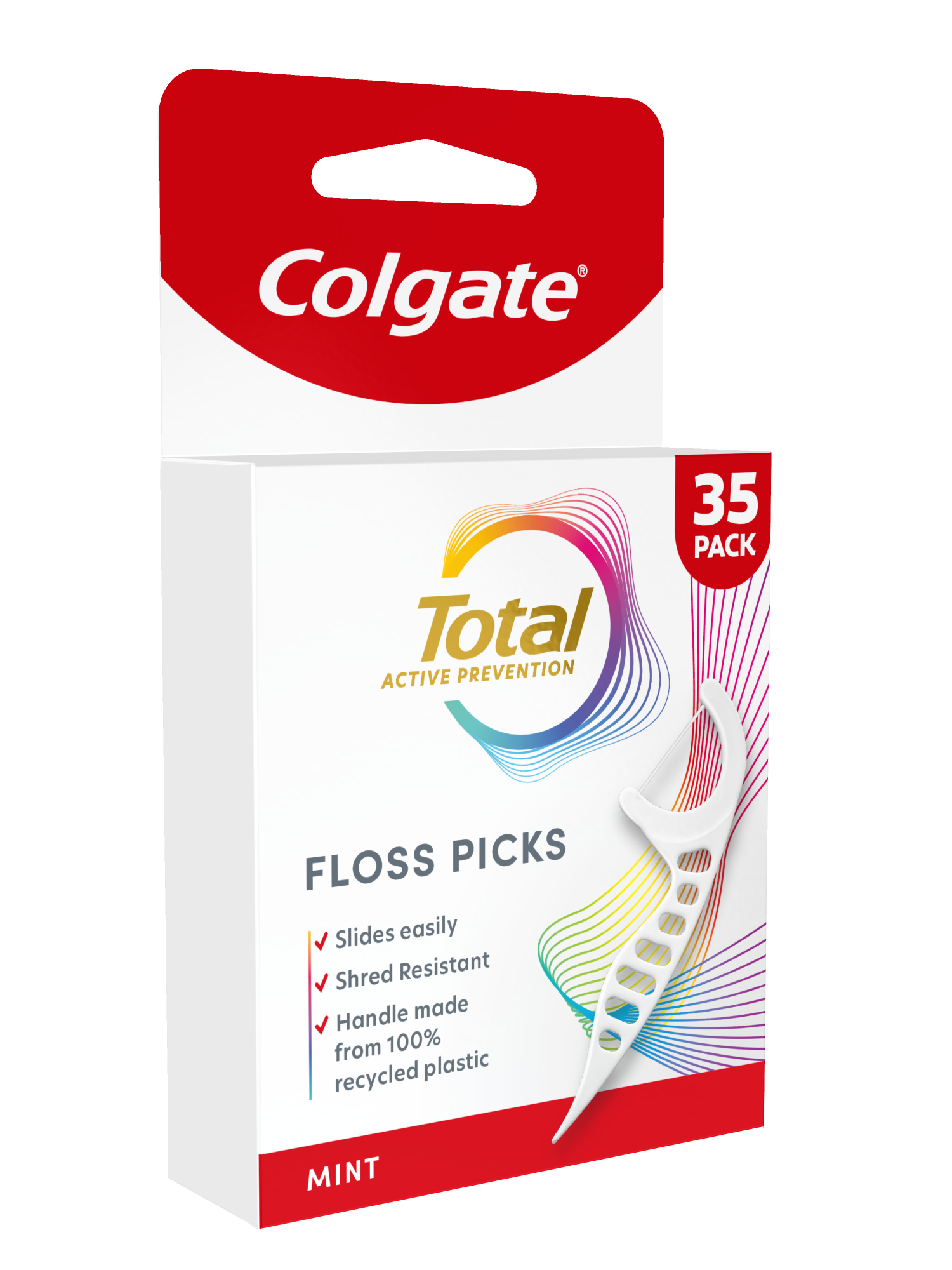 Colgate Total Floss Picks - Mint - 35 Picks per Pack, 6-Pack | Floss ...