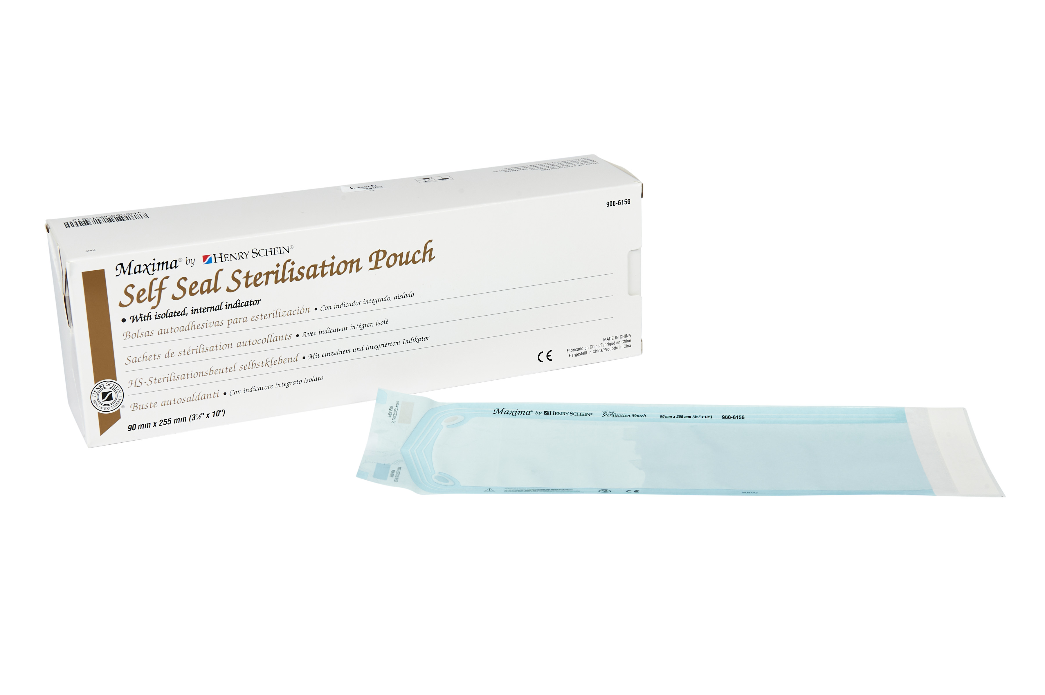 Henry Schein Maxima Sterilisation Pouch - 90mm x 255mm (3.5x10