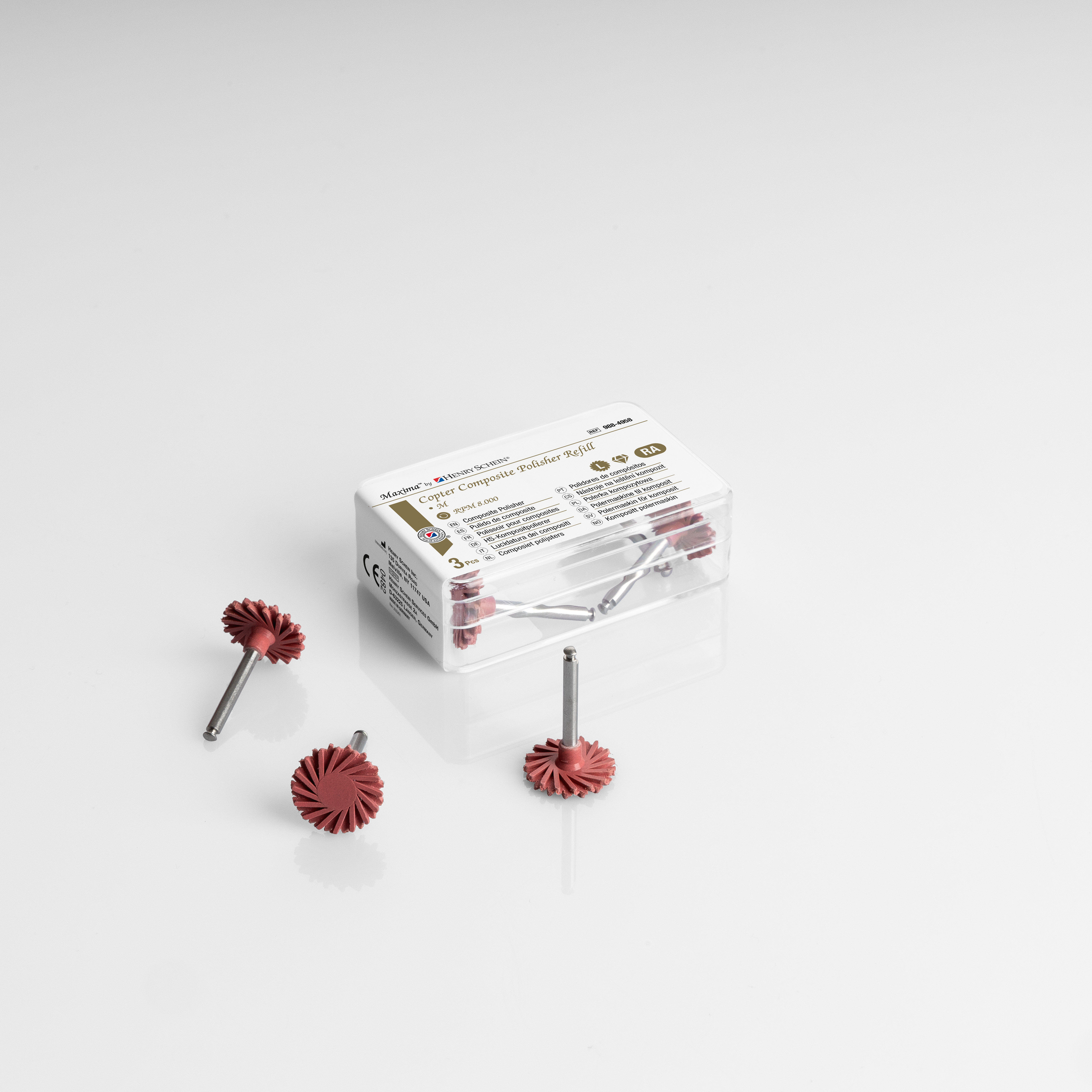 Maxima Copter Color Code Henry Schein Maxima Copter Polisher - Large Pre-Polish - Red, 3-Pack ...