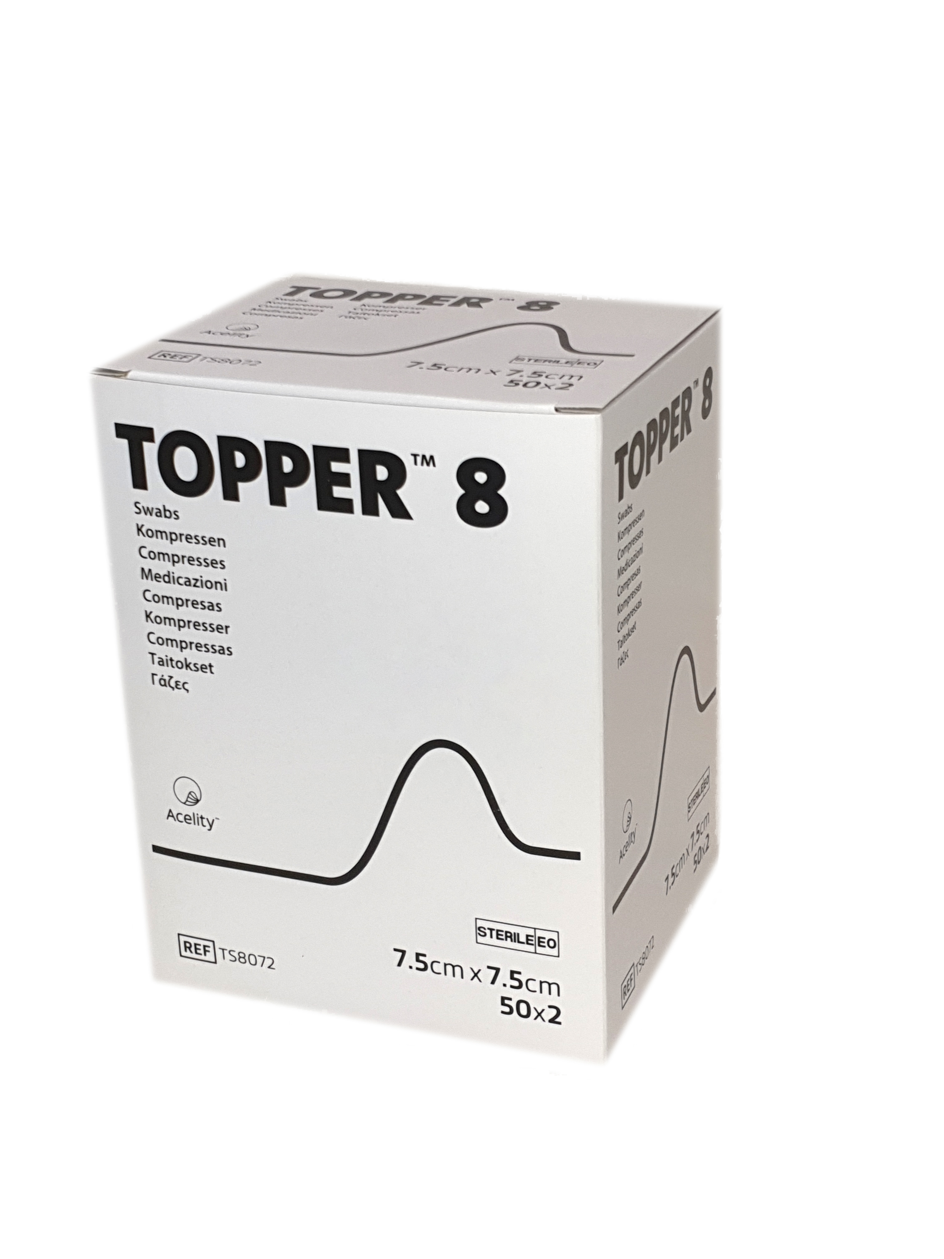 JJ-TS8072 - TOPPER Gauze - Sterile - 7.5 X 7.5cm, 2-Packs - Carton Of ...