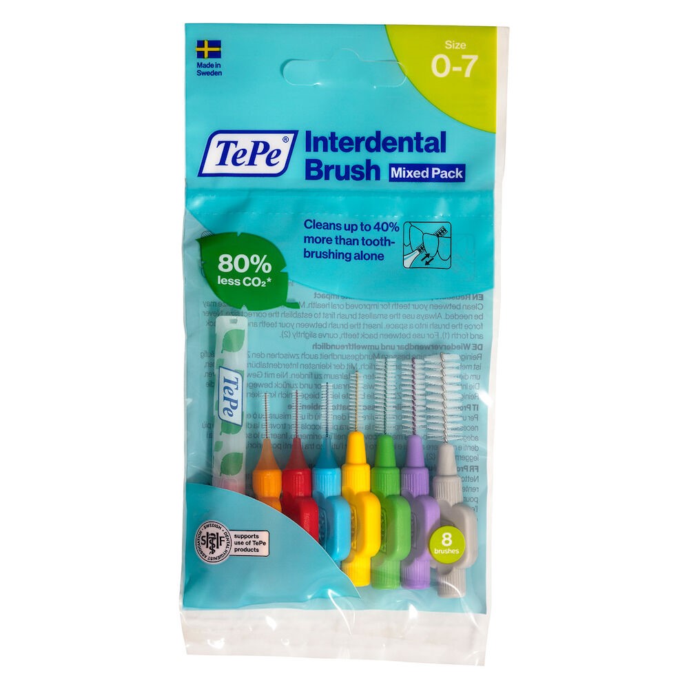 OZ84124 TePe Interdental Brushes Assorted Pack of 8 Henry Schein