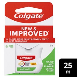 CG-1221707N - Colgate Total Mint Waxed Durable Dental Floss 25m x 6