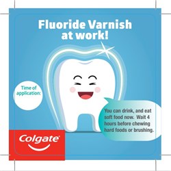 CG-COL51023 - Colgate Duraphat Fluoride Varnish Stickers Roll of 100