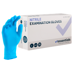 HSE-5724321-C Essentials Nitrile Gloves Blue Powder Free L Carton 10 x 100