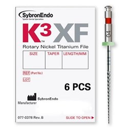 KE-8234255 - K3 XF File 25mm Size 25 .04 Taper Pack of 6