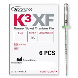 KE-8236155 - K3 XF File 25mm Size 15 .06 Taper pack of 6