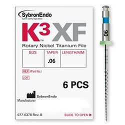 KE-8236605 - K3 XF File 25mm Size 60 .06 Taper Pack of 6