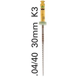 KE-8254400 - KERR K3 File 30mm Size 40 .04 Taper Black Pack of 6