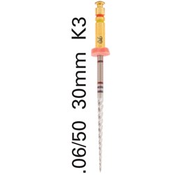 KE-8256500 - KERR K3 File 30mm Size 50 .06 Taper Yellow Pack of 6