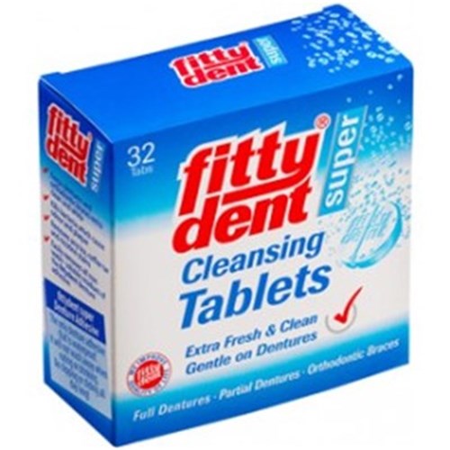 FITTYDENT - Denture Cleansing Tablets, 32-Pack