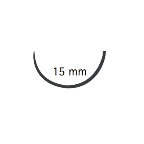 Aesculap Suture SILKAM, Black, HS15, 3/0, 1/2 Circle Reverse Cutting, 15mm, 45cm x 36-Pack