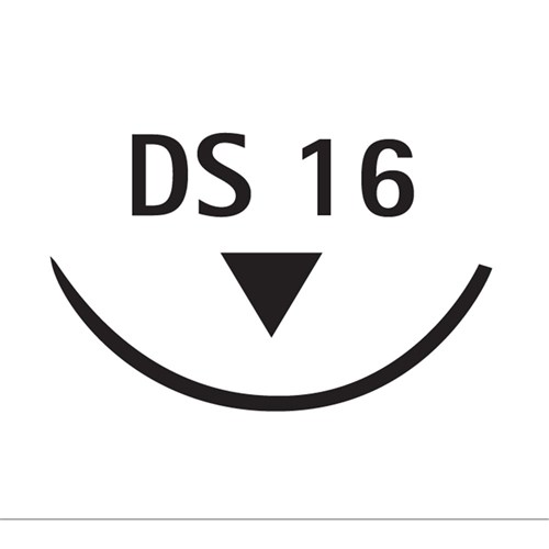 Aesculap Suture DAFILON, DS16, 6/0, 3/8 Circle Reverse Cutting, 16mm, 45cm x 36-Pack