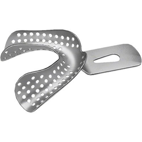 Aesculap Stainless Steel Impression Tray - Size 1 - Edentulous Lower - 70mm x 48mm