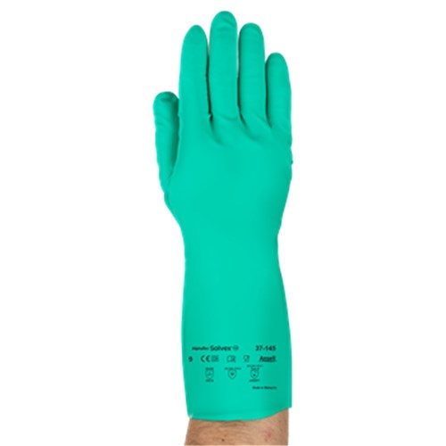 Ansell Gloves - Solvex - Nitrile - Non-Sterile - Powder Free - Size 8, 12-Pack